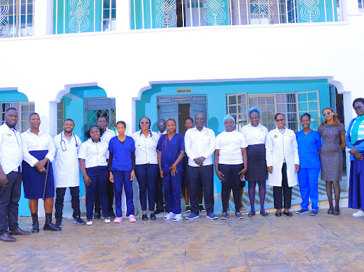 Peneza Hospital staff outside the hospital
